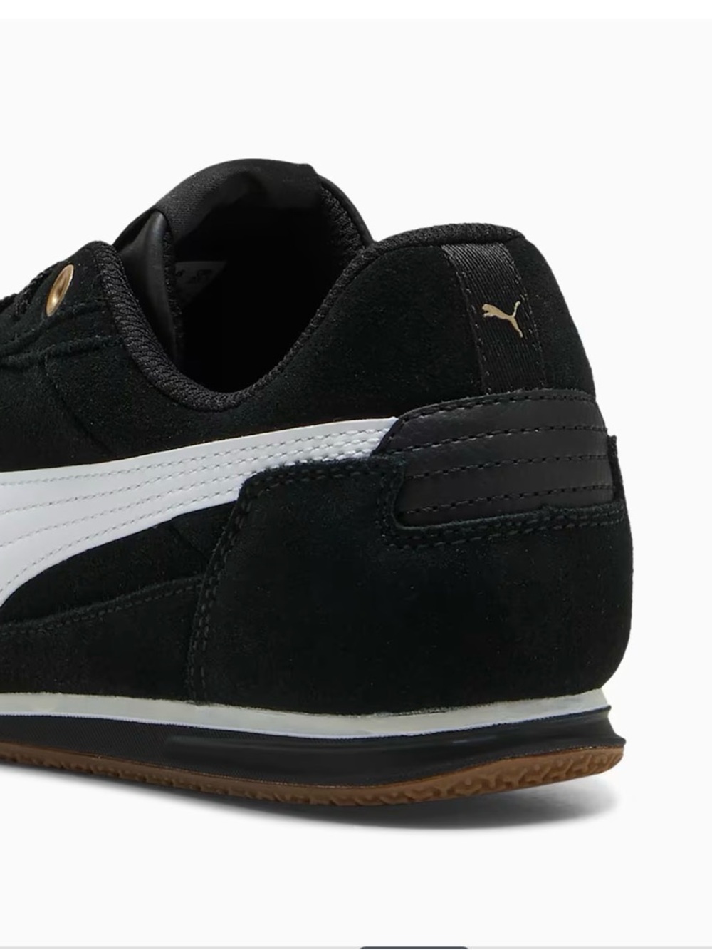 New Puma Black Suede Bella Donna Sneakers with White Formstrip - Picture 3 of 9